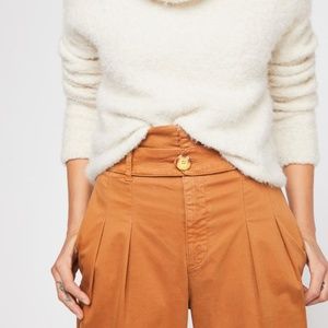 Free People high-waisted pleated pants